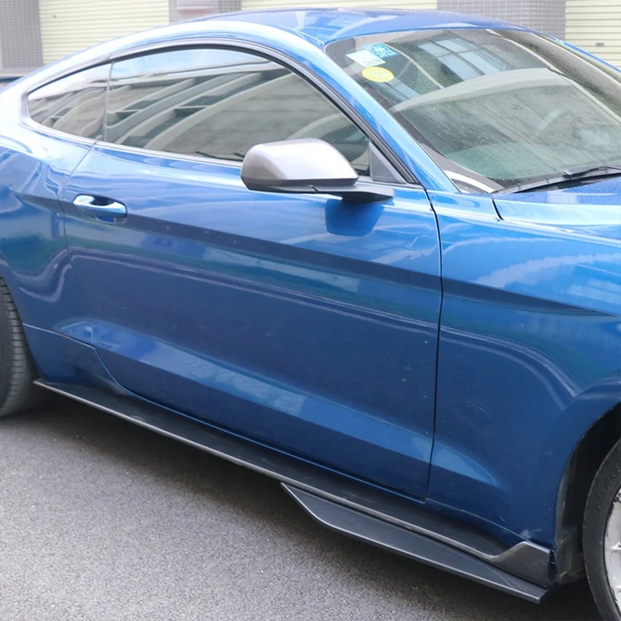 2015-2023 for  Mustang GT500 Style Body Kit New Carbon Fiber Side Skirts and Rocker Panels Bumper Type